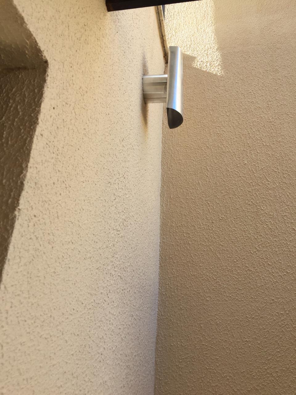Ponto de gás e água preparado para aquecedor